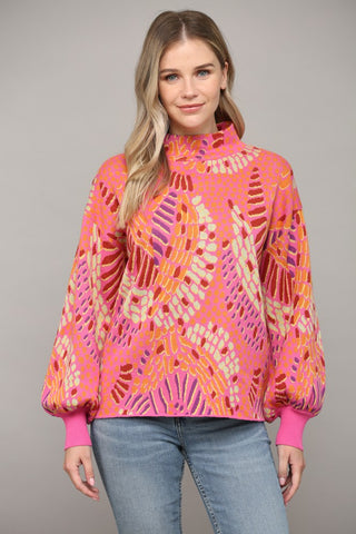 Complimentary Colors Abstract Sweater