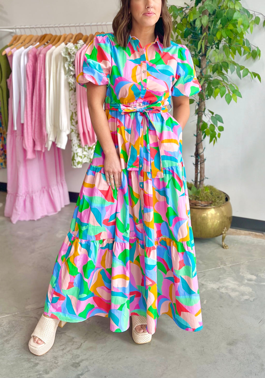 Essentials Poplin Maxi Dress main image 0