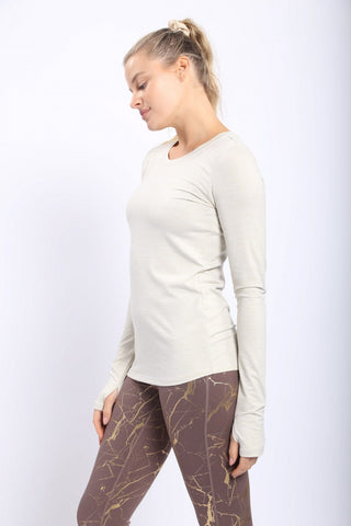 Active Long Sleeve Pullover with Thumb Holes