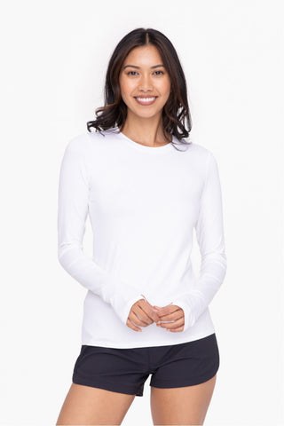 Active Long Sleeve Pullover with Thumb Holes