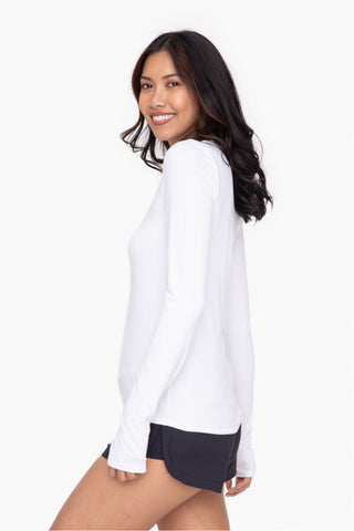 Active Long Sleeve Pullover with Thumb Holes