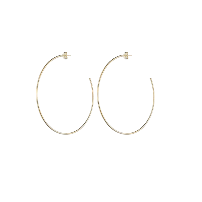 Jillian Hoops - Shiny Silver