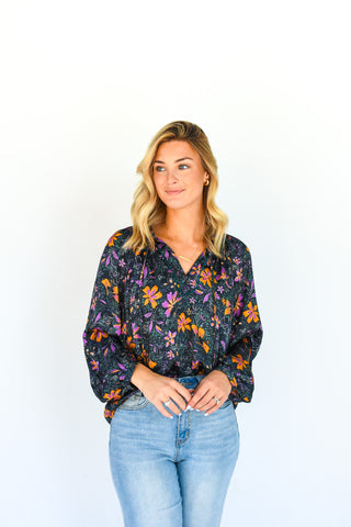 Garden Gala Floral Print Top