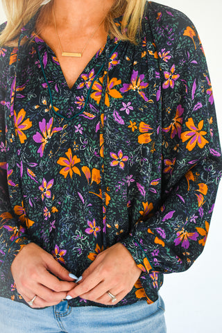 Garden Gala Floral Print Top