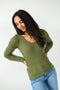 Ribbed Romance V-Neck Sweater