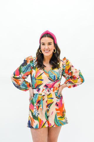 Flirty And Free Printed Romper