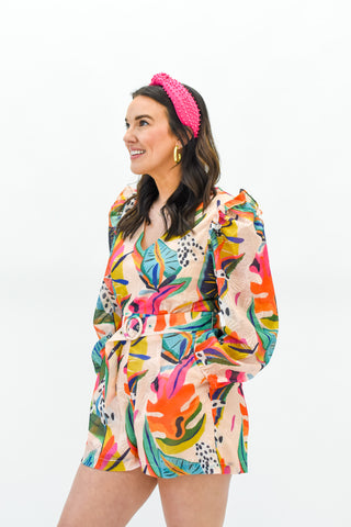 Flirty And Free Printed Romper