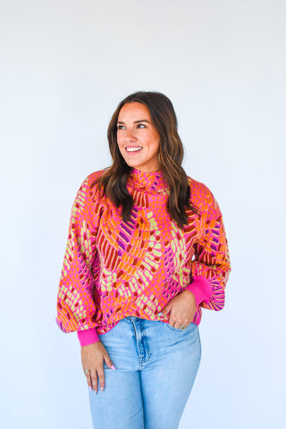 Complimentary Colors Abstract Sweater