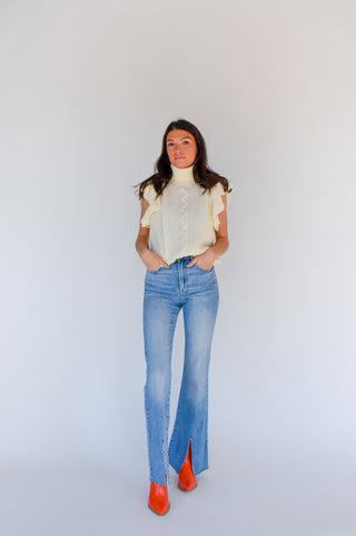 Relish The Ruffles Sleeveless Sweater