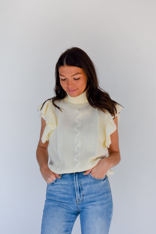 Relish The Ruffles Sleeveless Sweater