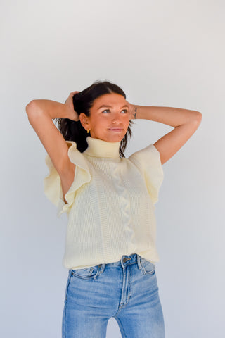 Relish The Ruffles Sleeveless Sweater