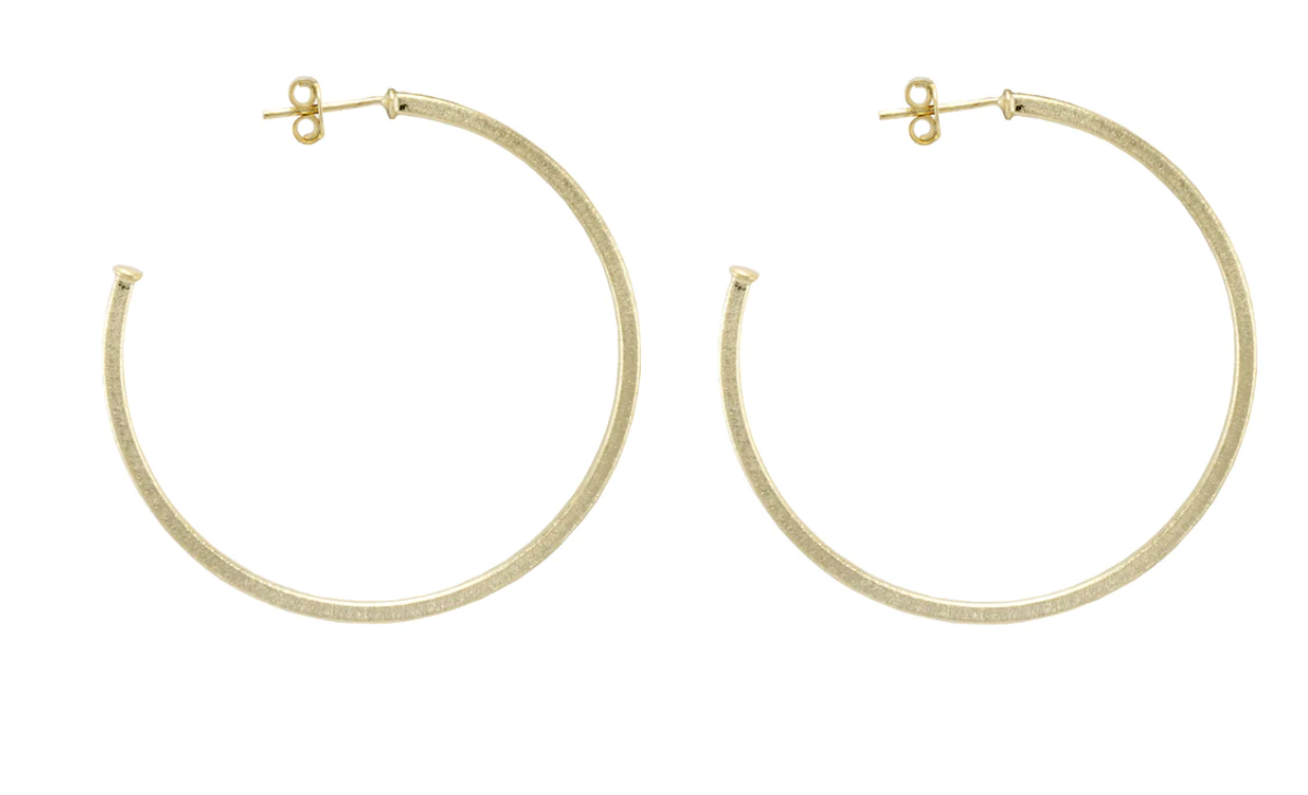 Sheila Fajl Brooke Hoops-Brushed 18K Gold main image 1