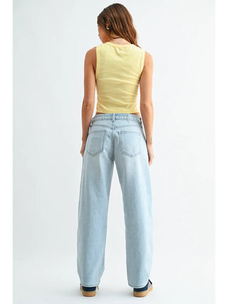 Just Black Relaxed Straight Barrel Jeans