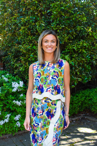 Breezy Does It Printed Top