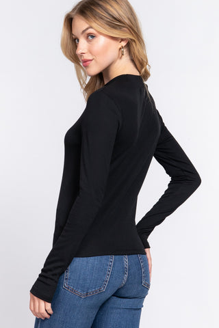 The Perfect Base Mock Neck Top