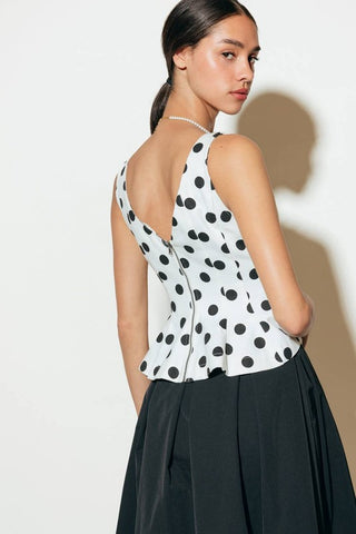 Spotted In Style Peplum Top