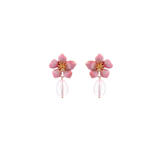 Flower & Stone Earrings