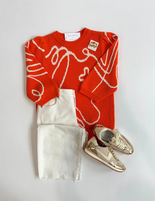 Creamsicle Stitch Sweater