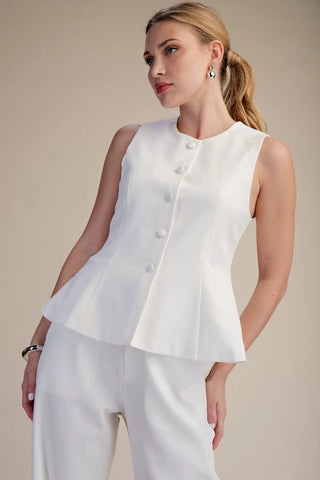 Peplum and Proper Button Up Top