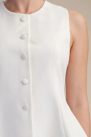 Peplum and Proper Button Up Top