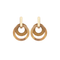Layered Wood And Acrylic Circle Earrings