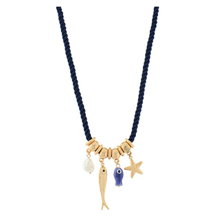 Sealife Charm & Cord Necklace