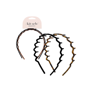 Plastic Zig Zag Headband - 2 pack