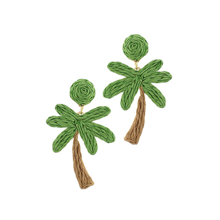 Raffia Palm Tree Earrings