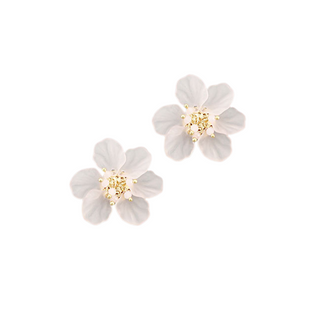Matte Acrylic Flower Earrings