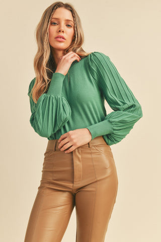 Pleats Please Puff Sleeve Sweater