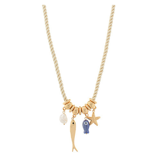 Sealife Charm & Cord Necklace