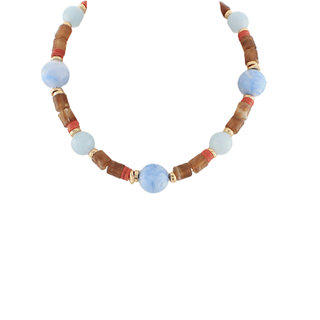 Stone Ball Beaded Necklace