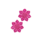 Wrapped Raffia Flower Earrings