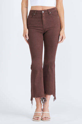 Happi High Rise Basic Cropped Flare Jeans