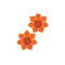 Wrapped Raffia Flower Earrings