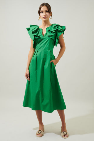 Santana Tie Back Midi Dress