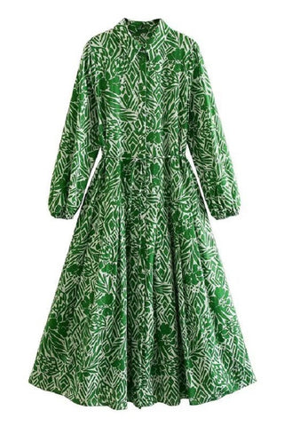 Sweet Pea Floral Print Button Up Midi Dress
