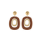 Wrapped Raffia 2 Oval Earrings