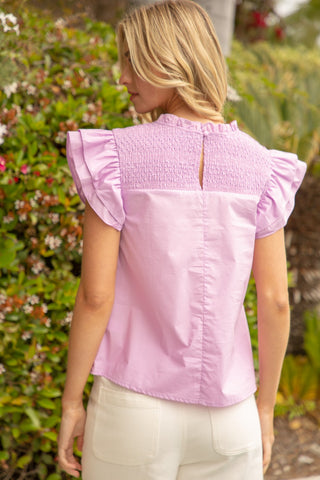 Purple Rain Poplin Top