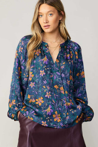 Garden Gala Floral Print Top