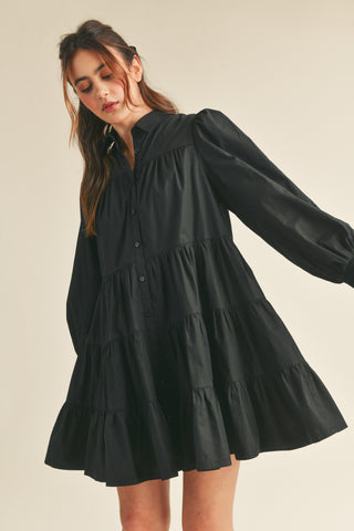 Play By Tier Button Down Dress