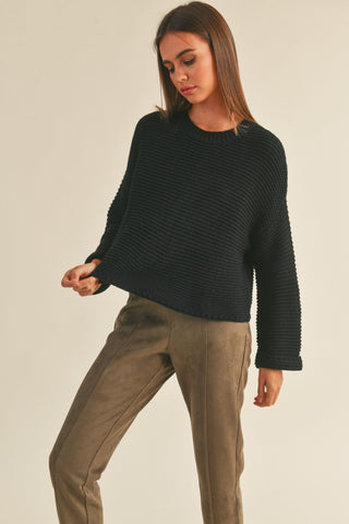I'll Be Black Knit Sweater