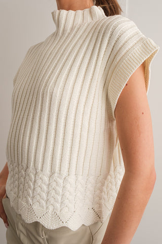 Rory Turtleneck Sweater Cropped Vest