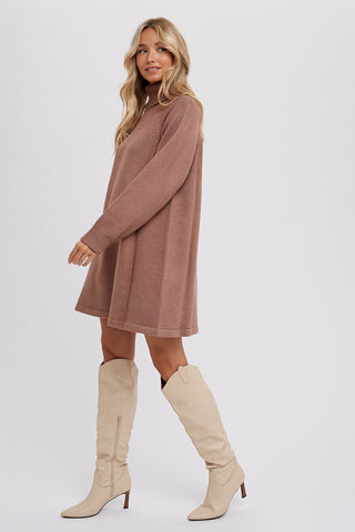 Turning Heads Turtleneck Sweater Dress