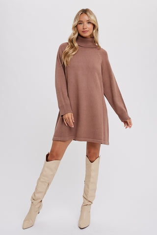Turning Heads Turtleneck Sweater Dress
