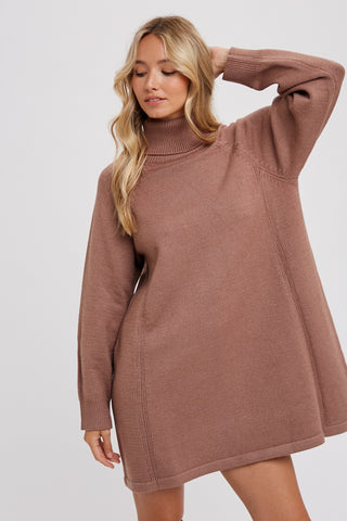 Turning Heads Turtleneck Sweater Dress