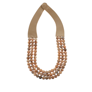 3 Row Glass Beads Necklace