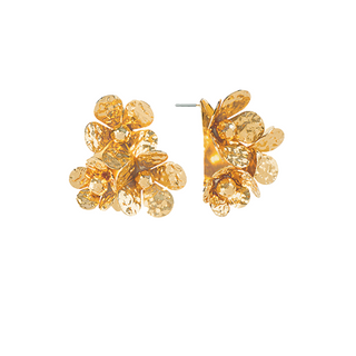 Textured and Cluster Flower Earrings