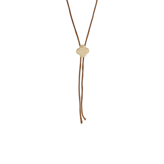 Clover Pendant Bolo Cord Necklace