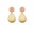 Shell and Dome Stone Earrings